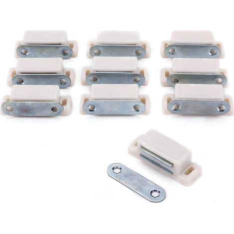 Verrou magnétique robuste 10 x 42 mm pour portes de placards, meubles, cuisine, armoires, force de traction élevée