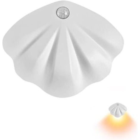 Veilleuse à détecteur de mouvement, veilleuse LED rechargeable, 3 modes d'éclairage, batterie 1200 mAh, avec base magnétique (blanche) (1/4)