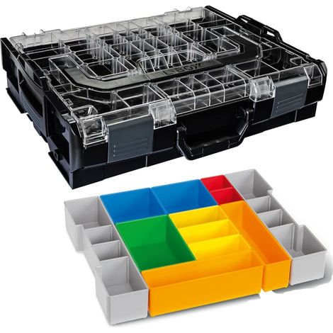 Sortimo Systemkoffer L-Boxx 102 schwarz mit transparentem Deckel + Insetboxen H3 (1/5)