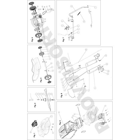 Pomo de fijación del manillar para cortacésped DY18SH 027865