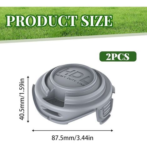 Set of 2 Black & Decker trimmer spool covers, for Black & Decker trimmer STC5433 STC5433PC 90588530 (1/4)
