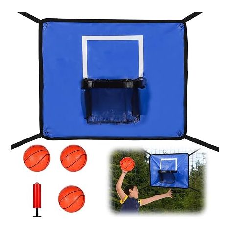 Trampoline Basketball Hoop with 3 Mini Balls and 1 Pump for Children Adults Indoor Outdoor Game Easy to Install (1/5)