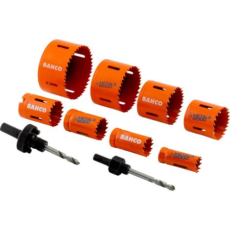 Bahco BAH383482EL Electrician's Bi-Metal Holesaw Set, 10pc (1/4)