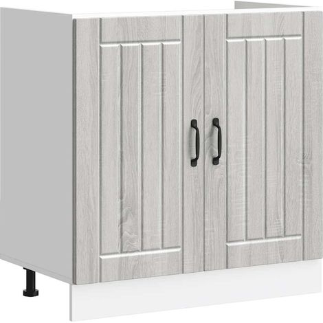 Spülenunterschrank Lucca Grau Sonoma Holzwerkstoff