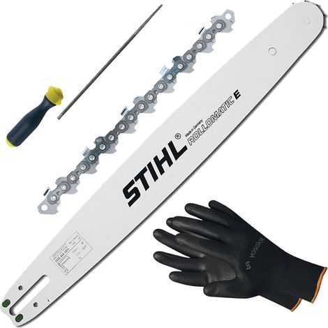 Kettensäge Zubehör - Sägekette 35cm Picco Micro 3 Ersatzkette + Schwert 35cm + Feilenheft mit Feile 3,2mm (1/5)
