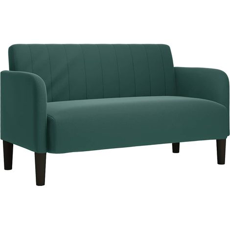 Canapé,Sofa pour Salon,Banquette causeuse vert foncé 109 cm velours CFW725540 (1/5)