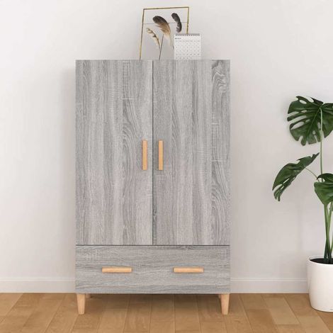 Buffet - Armoire de rangement Enfilade Sonoma gris 70x31x115 cm Bois d'ingénierie BV500277 - BonneVie (1/5)