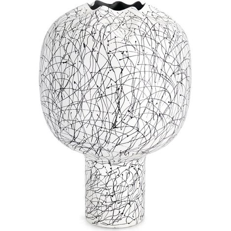 Vaso bottiglia "Raini" in metallo bianco per uso interno ed esterno h 50 cm (1/2)