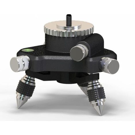 Adaptateur de niveau laser – Base rotative à 360° pour connecteur de trépied de niveau laser de ligne, base de trépied pivotante pour adaptateur de niveau de 6,35 mm et 5/8 (1/4)
