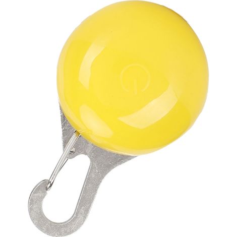 Pendentif lumineux LED pour animaux de compagnie, 3 modes d'éclairage, lampe de sécurité nocturne à clipser sur le collier (jaune) (1/5)