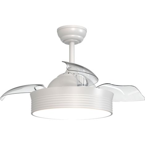 Ventilateur de plafond avec pales rétractables et lumière LED (1/5)