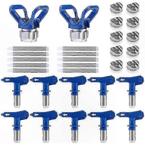 Buse de pulvérisation pour machine à peindre sans air, embouts réversibles avec filtres et protections, accessoires de remplacement. (1/4)
