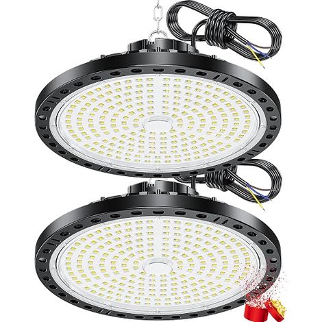 LED Garage Lighting 200W, 20000LM UFO LED Floodlight, Pack of 2 (1/5)