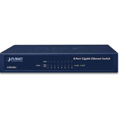 Planet 8-P 10/100/1000Mbps Gigabit, GSD-803 (1/3)