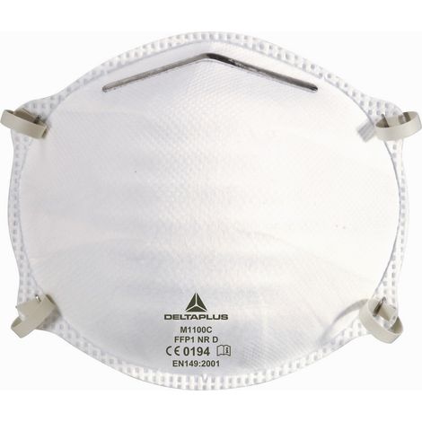 Packung mit 20 Stück FFP1-Filtergesichtsmasken aus synthetischem Vliesstoff DELTA PLUS -M1100C