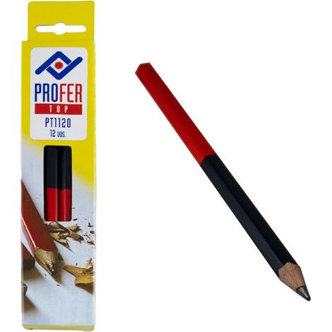 LAPIZ BICOLOR AZUL/ROJO C/12 - 180 MM (1/2)