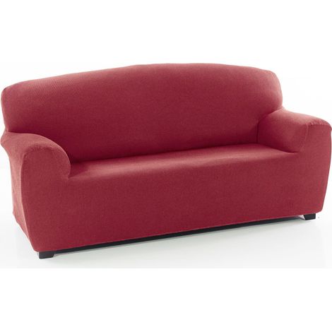 Housse de canapé élastique Universelle de 140 à 180 cm Fuchsia foncé Tissu Jacquard Toucher Coton (1/5)