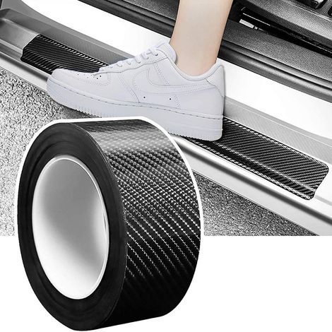 Bande de protection seuil de porte voiture fibre de carbone 5cm x 10m universelle (1/5)