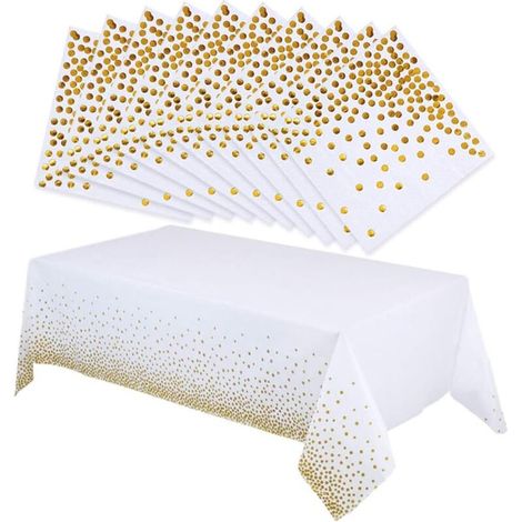 Tovaglia per festa di compleanno con 50 tovaglioli a pois e 1 tovaglia - Fei Yu (1/5)