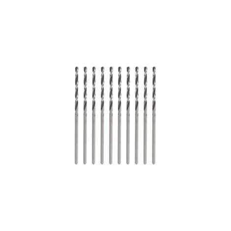 Lot de 10 forets hélicoïdaux à tige droite en acier rapide, outils électriques, processus de meulage à tige droite, diamètre de foret de 1.6 mm (1/4)