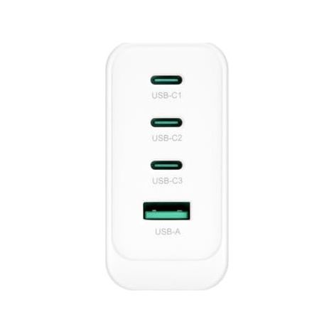 Vultech CC100-3C1A Caricatore GaN 100W 3 Porte USB-C PD3.0 USB-A QC3.0 Bianco (1/4)