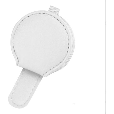 Portaocchiali da sole in pelle per aletta parasole auto, clip per occhiali da sole per aletta parasole auto, adatto a tutti i tipi di lenti (bianco) (1/3)