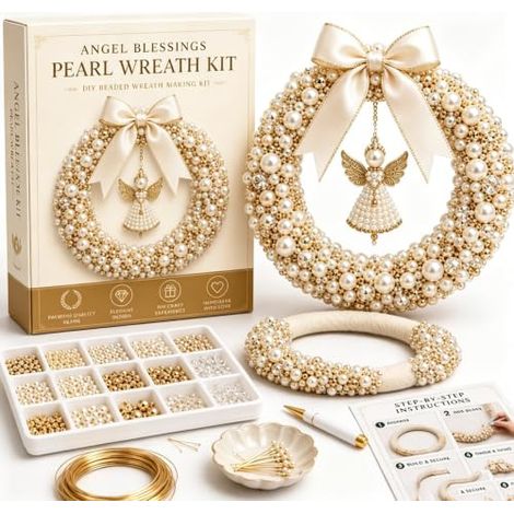 Kit DIY couronne Noël perles style3 (1/2)