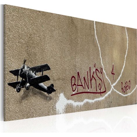 Tableau Imprimé "Avion de l'Amour - Banksy" 40x60cm (1/2)