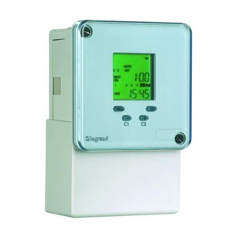 Inter horaire programmable digital 72x72mm à programme journalier et hebdomadaire 230V - 1 sortie - 049680 - LEGRAND