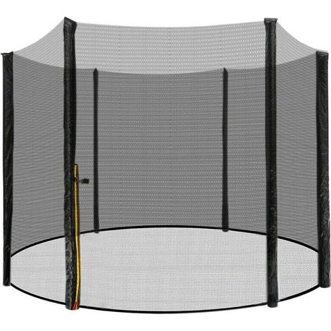 LIFURUN Rete di ricambio per trampolino da giardino, rete di ricambio resistente ai raggi UV, rete di protezione rotonda per trampolino da giardino, Ø 305cm, adatta per 6 aste (1/5)