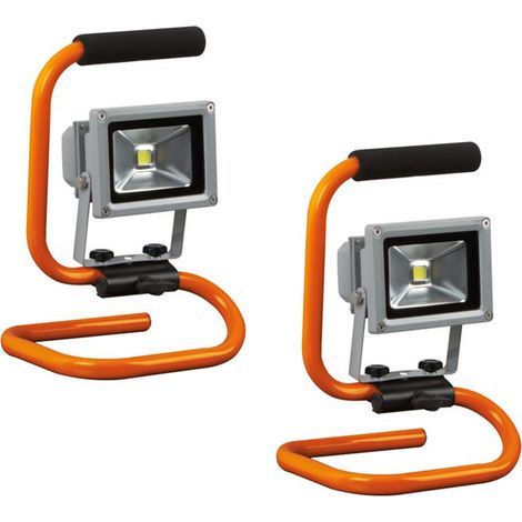 2er Set tragbare Baustrahler LED Fluter Arbeitsleuchten 10W mit 1,5m Kabel (1/5)