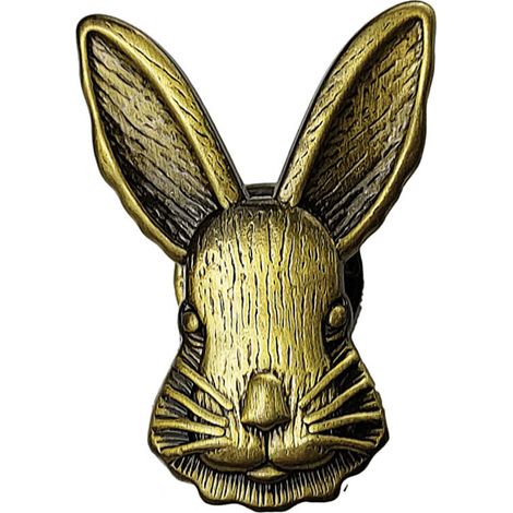 Lot de 2 boutons de porte lapin en fer, boutons de commode lapin style antique