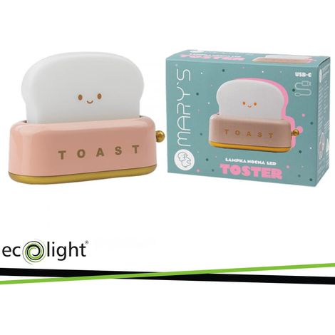 LAMPADA NOTTURNA A LED MARY S  TOSTAPANE ROSA (1/2)