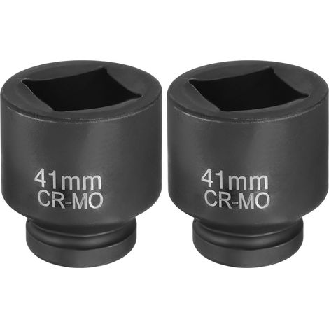 2Pcs Douille Carrée À 4 Points Entraînement 1" 41mm Métrique (1/5)