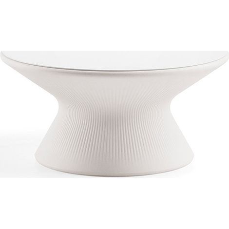 Fade Coffee Table - Ripiano in HPL  No - No - Pietra - Nero tavolo tavolino basso per interno esterno originale Plust in polietilene di design moderno bar caffè ristorante hotel (1/5)
