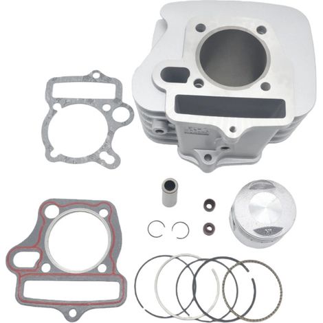 Motorcycle parts, 52.4 mm engine cylinder, Shilifan 125cc LF125, cylinder kit, piston gasket set.--DTEKGAZ