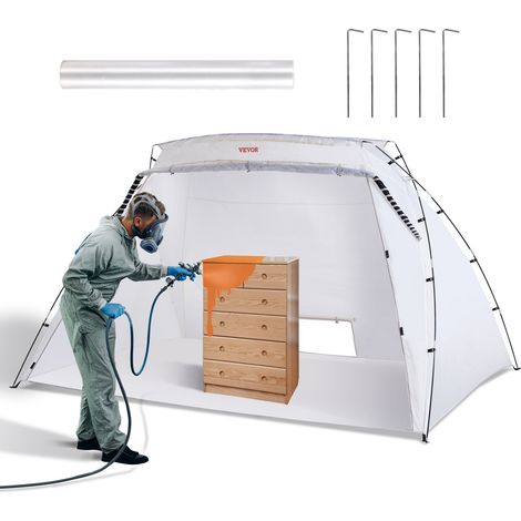 Cabine de peinture portable avec aération, tente en Oxford 210D 305x213x183 cm pour bricolage et pulvérisation (1/5)