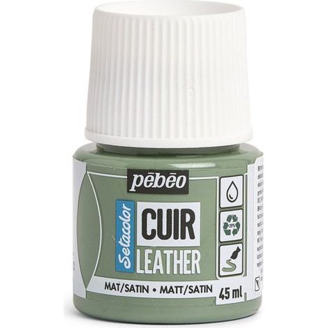 Peinture cuir - Setacolor - Vert Matcha - 45 ml - Acrylique - Mixte (1/4)