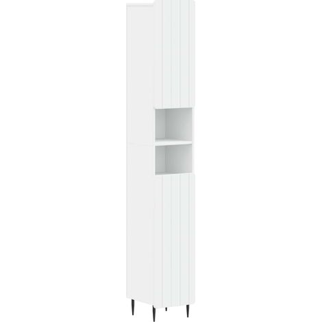 vidaXL Armadio da Bagno con Ripiano Aperto ZWOLLE Bianco (1/5)