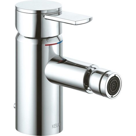 Miscelatore bidet monocomando PLAN con scarico a saltarello 1 1/4 pollici finitura alluminio KEUCO