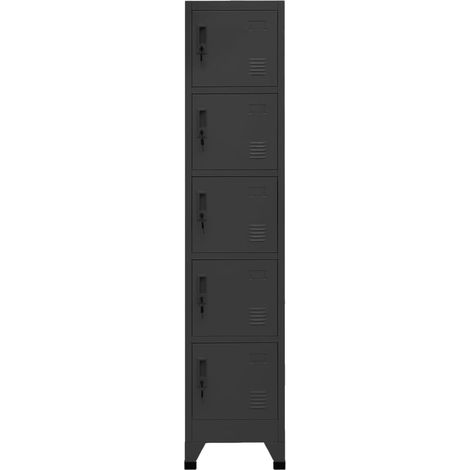 Armoire à casiers Anthracite 38x40x180 cm Acier