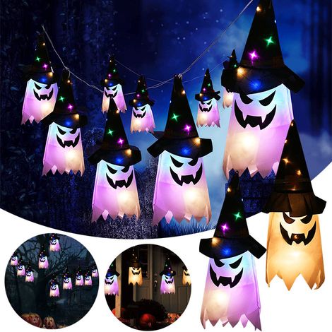 5X Glowing Halloween Hanging Skeleton Ghosts Yard Lawn Patio Party Prop Decor 3M (1/5)