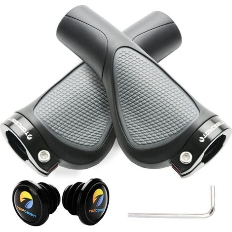 Ergonomische Fahrradgriffe mit Aluminium-Lock-Enden für MTB & E-Bikes (1/5)