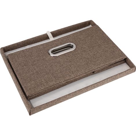 Faltbarer Aufbewahrungskorb aus Stoff für Schlaf- und Wohnzimmer, graue Organizerbox für Spielzeug und Kleidung (1/5)