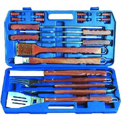 Cuchillos para barbacoa pz.18 Mango de madera Val Lapillo 00649
