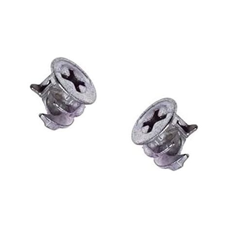 Lot de 12 fixations de meuble en nickel 15 mm de diamètre x 12 mm de profondeur