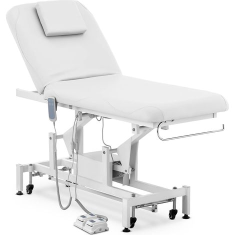 Table de massage professionnelle électrique lit de massage table de soin kiné 2 moteurs blanc 200 kg (1/5)
