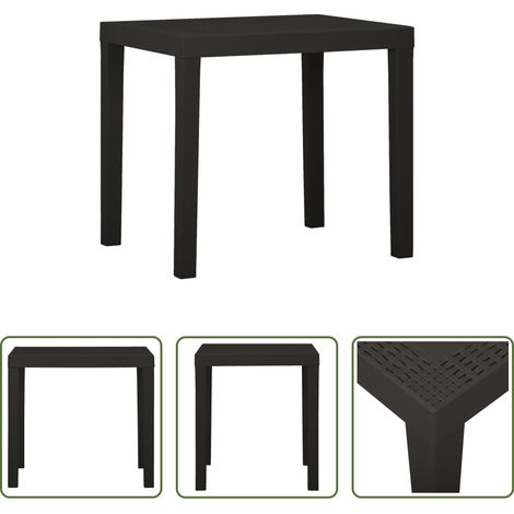 Table extérieure - Table de jardin Anthracite 79x65x72 cm Plastique (1/5)
