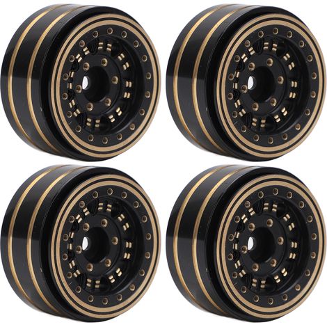 jantes Beadlock de 1,2 pouce en laiton pour voiture RC Traxxas 1/18, offrant une stabilité accrue. Accessoires de mise à niveau pour voiture RC Traxxas 1/18. (1/5)