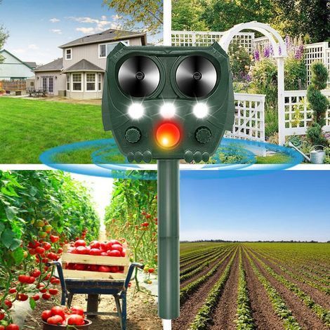 Répulsif à renards à ultrasons. Alimentation solaire. Étanche. (1/5)
